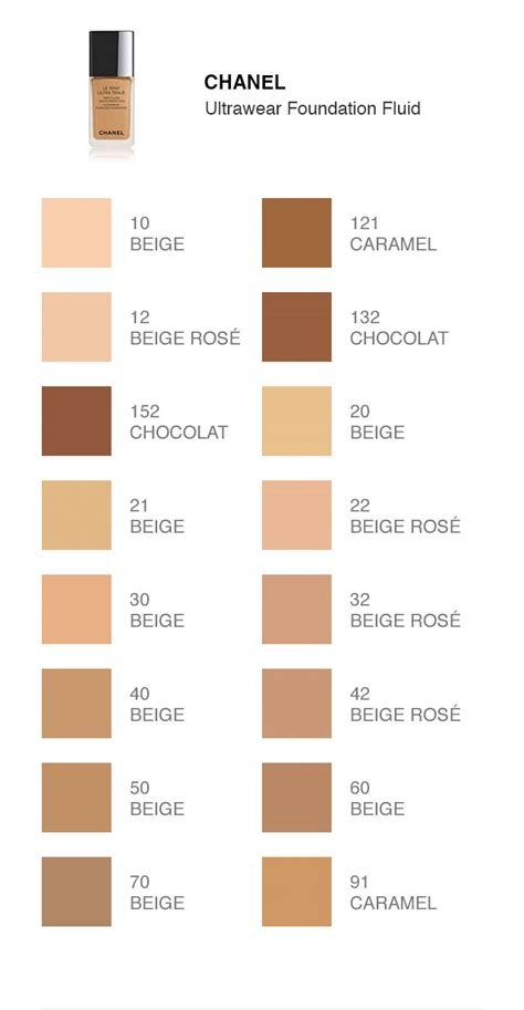 chanel colour|chanel color chart.